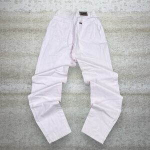 Vintage 90s Lee MR Casual Pants Womens 9 Baggy Taper Fit Pink White